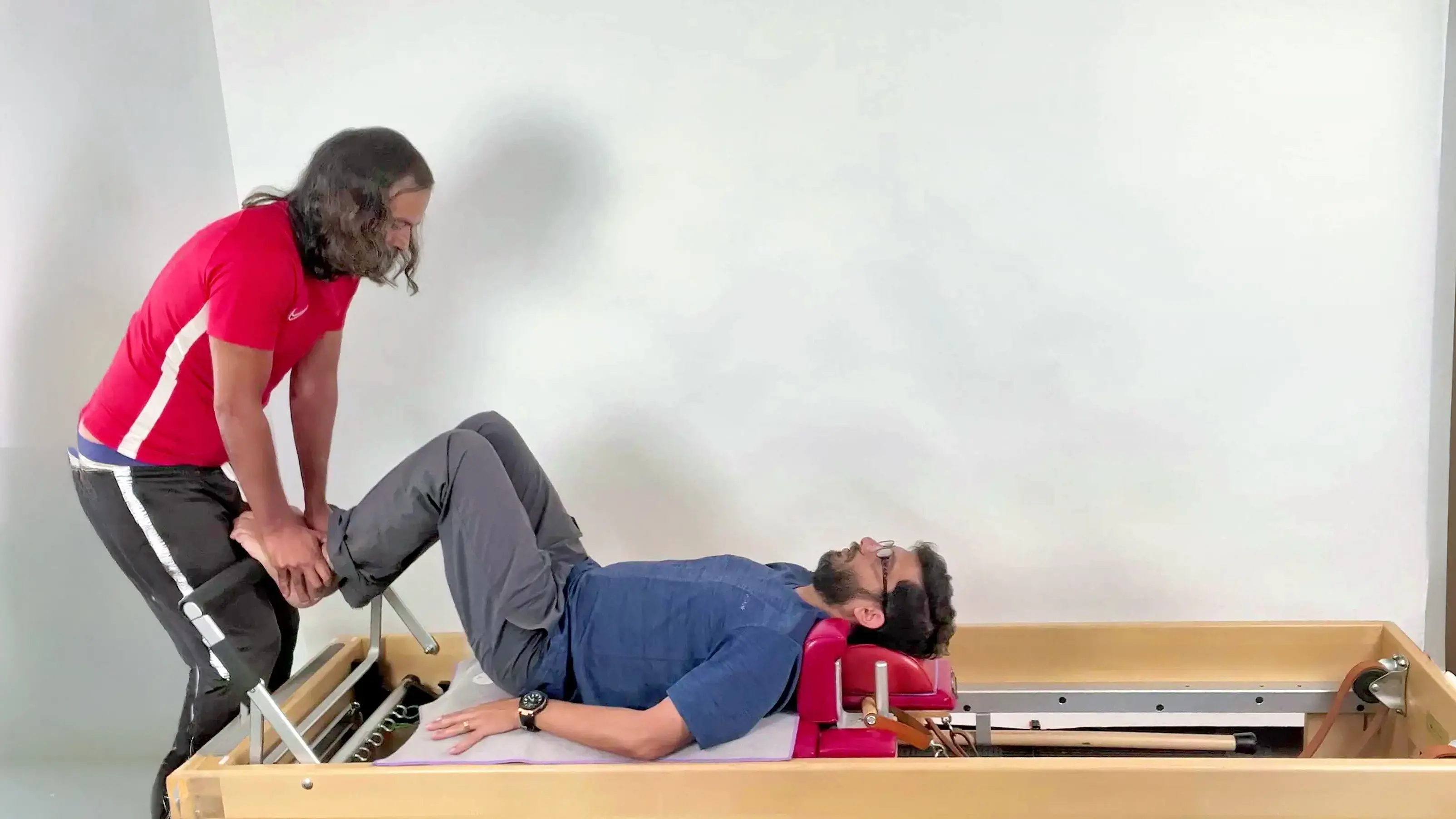 Pilates Reformer session showing progressive sequencing at a private studio in Bengaluru