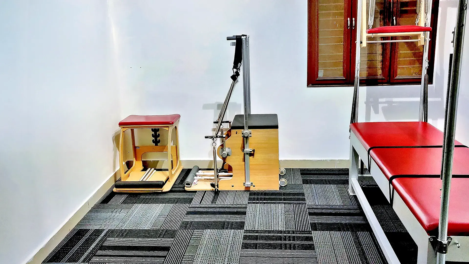 Copy of Return to Life Through Contrology alongside Pilates apparatus at a private studio in Bengaluru