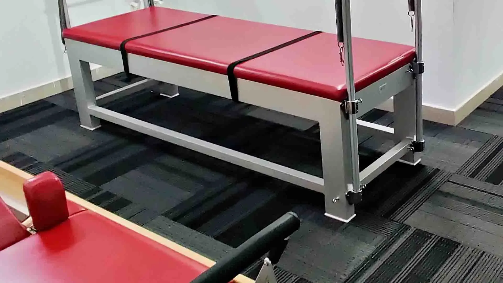 Full apparatus Pilates studio in Bengaluru showing Cadillac, Reformer and Wunda Chair