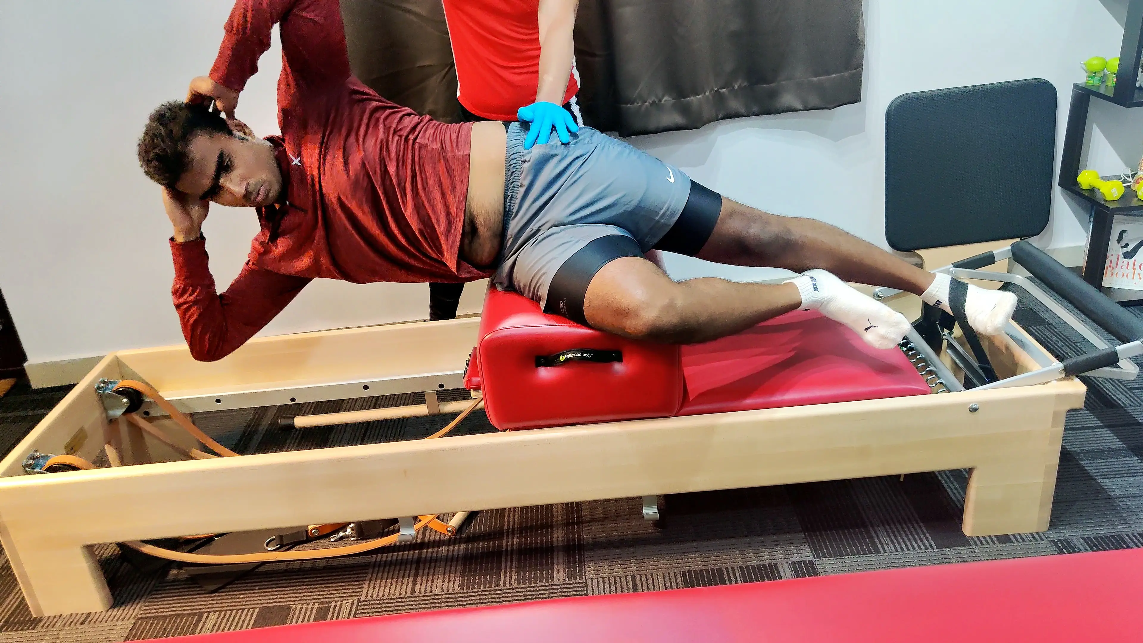 Private Pilates studio in Bengaluru — one instructor, one client, full apparatus